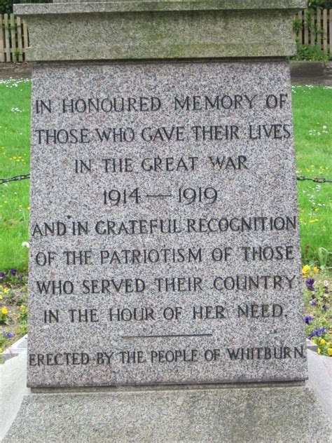 Whitburn War Memorial Whitburn South Tyneside