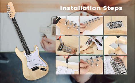 Amazon Asmuse Kit de guitarra eléctrica de bricolaje estilo ST 6