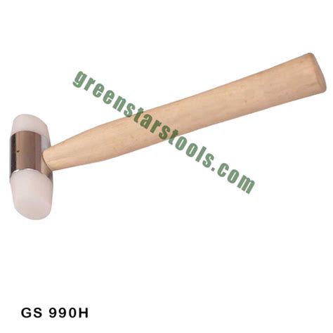 Jewellery Nylon Faced Hammer With Wooden Handle GREEN STARS SA