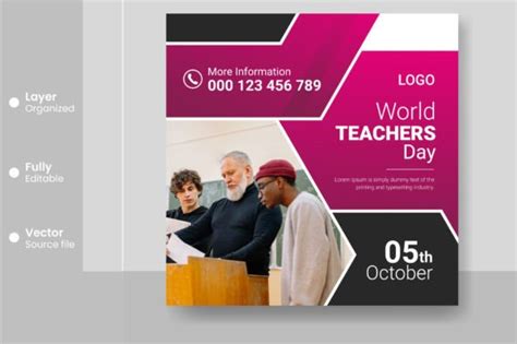 World Teachers Day Social Media Post Graphic By Hafizulislamsir9090 · Creative Fabrica