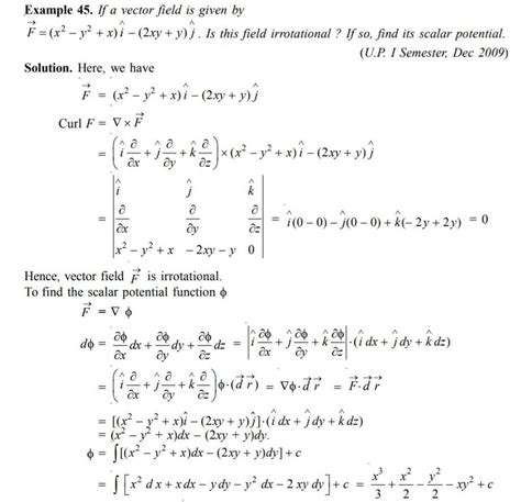 Example 45 If A Vector Field Is Given By F X2−y2 X I − 2xy Y J Is Th