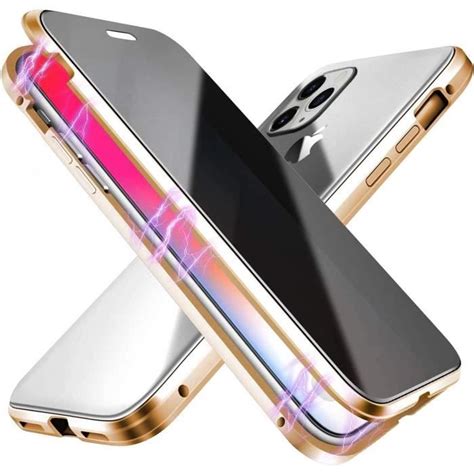 Coque Magnétique Anti Espion iPhone 13 Pro Max Anti Spy Double Face