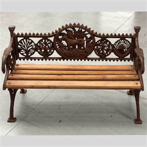 English Cast Iron And Wooden Bench Devonshire