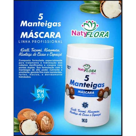 Mascara De Hidrata O Capilar Manteigas Natyflora Profissional Kg