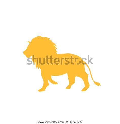 Silhouette Animal Lion Drawing On White Stock Illustration 2049260507 ...