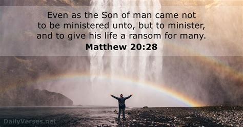 Matthew 20 28 Bible Verse KJV DailyVerses Net