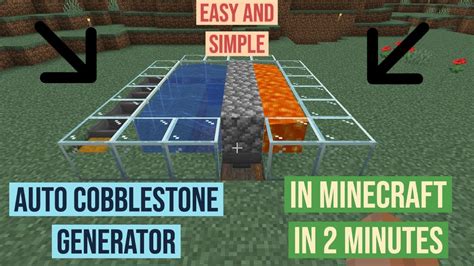 How To Build A Auto Cobblestone Generator In Minecraft In Minutes