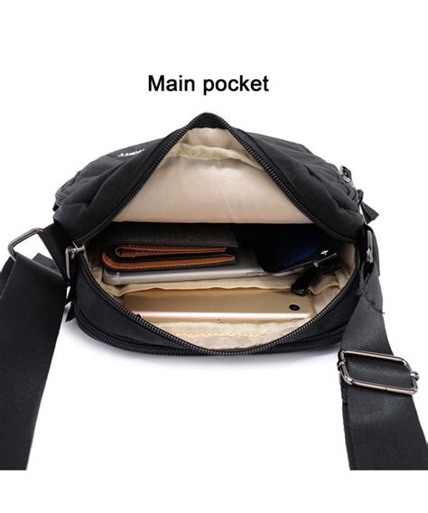 Rfid Travel Crossbody Bag Waterproof Nylon Shoulder Purse Bag Women Handbag Black S Cc184k69y7u