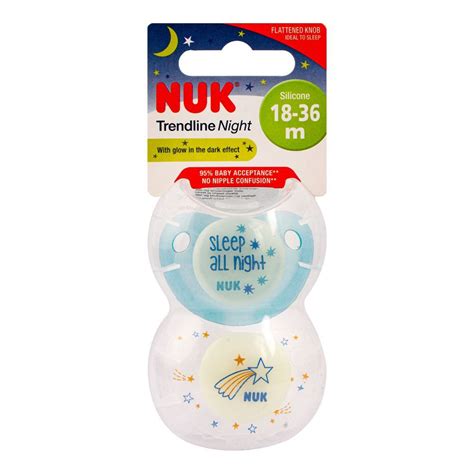 Buy Nuk Trending Night Silicone Soother 2 Pack 18 36 Months 10739371