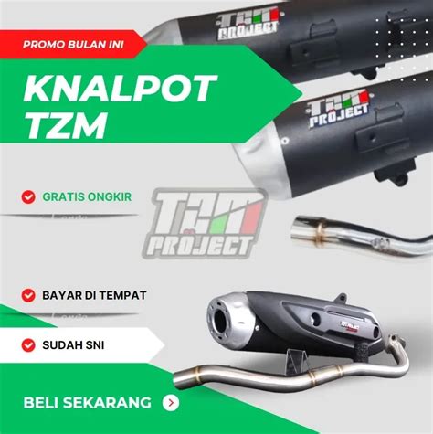 Knalpot Tzm Project Standar Racing Nmax Vario Pcx Beat Scoopy Mio Genio