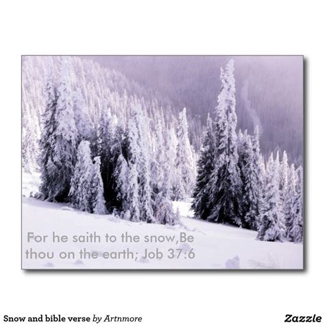 Snow And Bible Verse Postcard Zazzle Merry Christmas Card Greetings