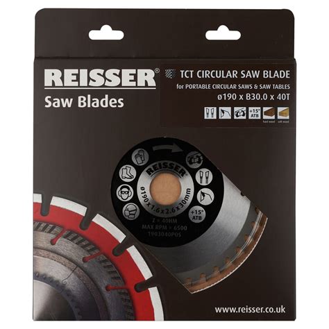 Reisser TCT Circular Saw Blade 190 X 30mm 40T Positive Rake