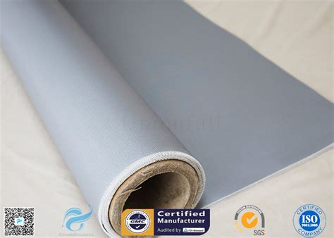 260 Heat Resistant Plain Weave Gray Silicone Coated Fiberglass Fabric