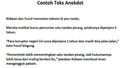 15 Contoh Teks Anekdot Singkat Beserta Struktur Dan Pengertiannya