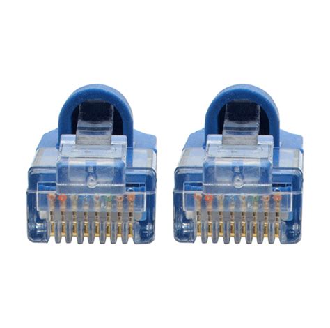 Tripp Litecat6a 10g Snagless Molded Slim Utp Ethernet Cable Rj45 Mm Blue 6 Ft 183 M