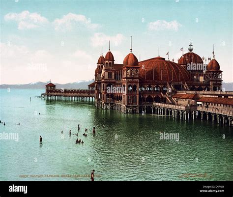 Saltair Pavilion Great Salt Lake Utah 1901 Stock Photo Alamy