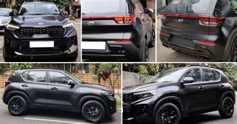 Meet Matte Black Kia Sonet Compact SUV (Based on HTK Variant ...