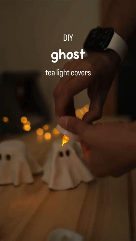 Diy Ghost Tea Light Covers With Air Dry Clay Video Diy Halloween