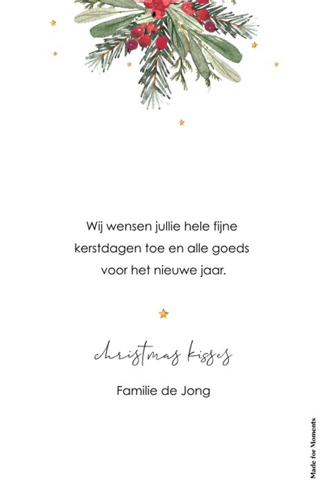 Kerstkaart Persoonlijk Met Foto En Kersttakken