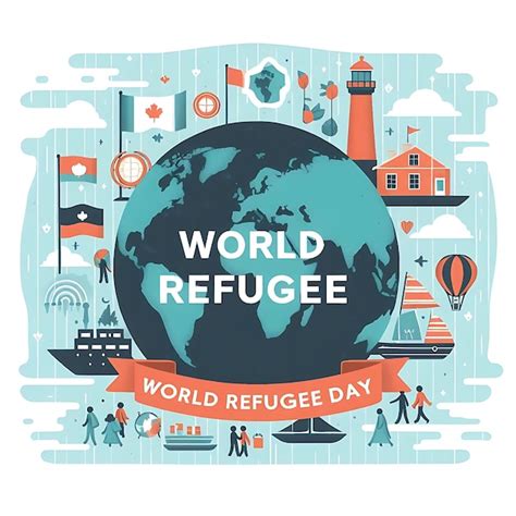 Premium Photo World Refugee Day Vector Illustration Background