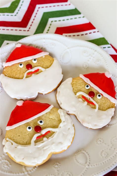 Santa Sugar Cookies Recipe - Life Love Liz