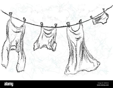 Rope laundry Stock Vector Images - Alamy