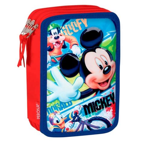 Estojo Plumier triplo Mickey Disney Face Loja da Criança