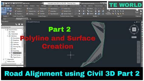 Polyline And Surface Creation In Civil 3D From Imported Points Road