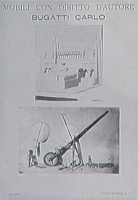 Deux photographies d objets dessinés par Carlo Bugatti une maquette