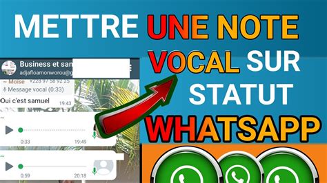 Comment Mettre Une Note Vocal Sur Statut Whatsapp Mettre Un Audio