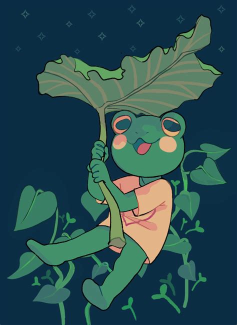 Luxjii 2019 Frog Having A Good Year” Cartoon Art Styles Cute Art