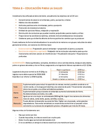 Tema Educacion Para La Salud Pdf