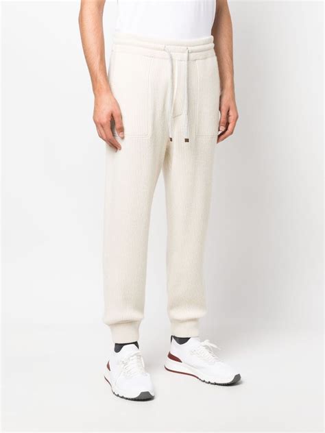 Brunello Cucinelli Cashmere Ribbed Knit Track Pants Farfetch