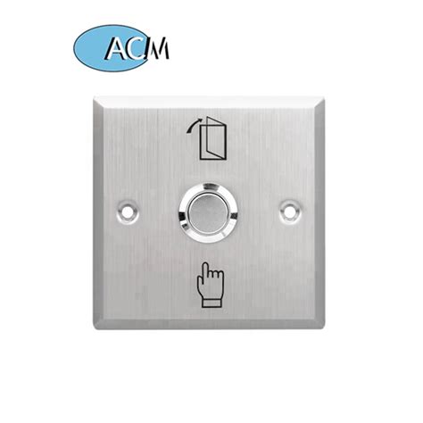 Stainless Steel Metal Exit Push Button Door Release Switch Access