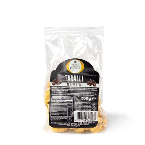 Linea Tradizione Taralli With Black Pepper Terre Di Puglia