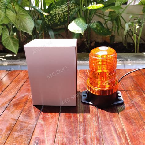 Jual Lampu Rotary Rotator Led Warning Strobo Light Kuning Forklift Mobi