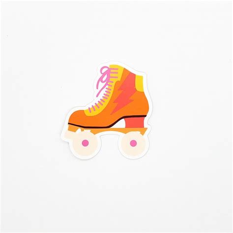 Roll With It Colorful Vinyl Skate Sticker Etsy Uk In Skate