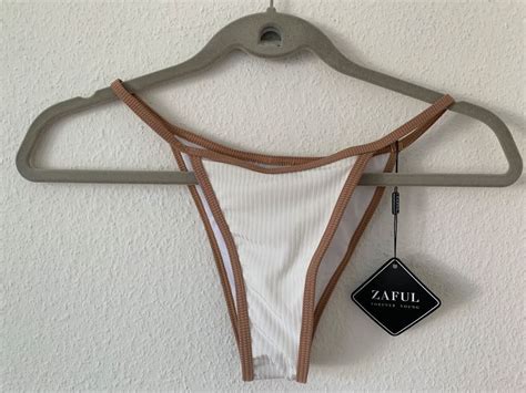 Bikini Von Zaful Gr Weiss Beige Brazilian Slip Kaufen Auf Ricardo