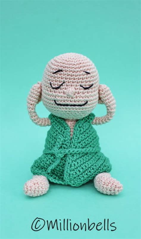 Buddha Mini Amigurumi Doll Pdf Crochet Pattern Toy See Hear Etsy