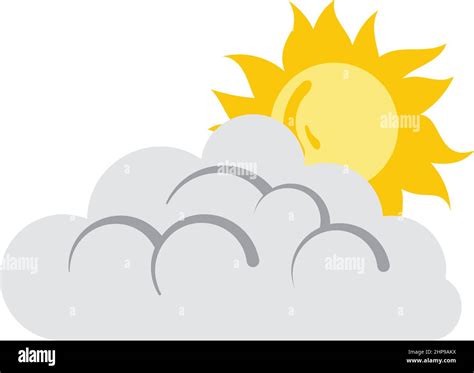 Sun Behind Clouds Icon Stock Vector Image & Art - Alamy