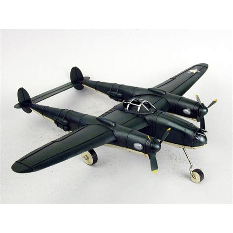 Williston Forge Knudson WWII Inspired Twin Boom Fighter Aircraft Model | Wayfair