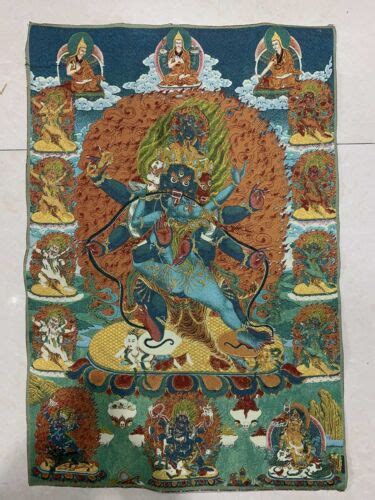 36 Tibet Tibetan Cloth Silk Mahakala Wrathful Deity Buddha Tangka