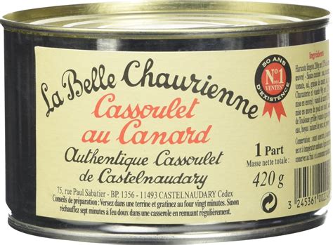 La Belle Chaurienne Cassoulet Au Canard 420 G Amazon Fr Epicerie