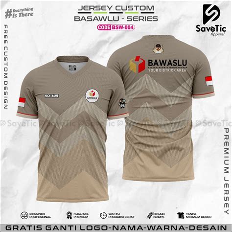 Jual Baju Kaos Jersey Bawaslu Part Full Printing Sublim Custom