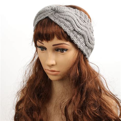 Njoeus Winter Headbands For Women Ear Warmer Knit Soft Elastic Crochet