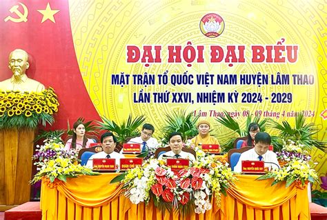 Phiên thứ Nhất Đại hội đại biểu MTTQ Việt Nam huyện Lâm Thao lần thứ