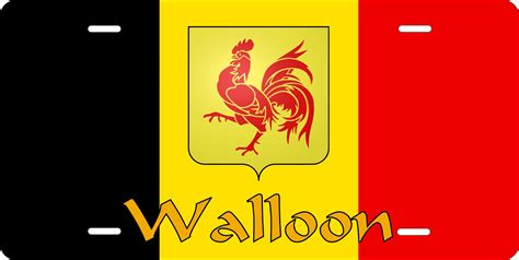 Walloon Flag License Plate | Photo Zone