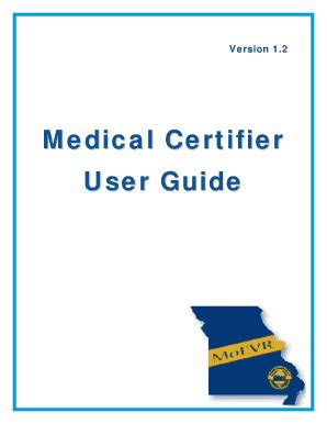 Fillable Online Health Mo Medical Certifier Fax Email Print Pdffiller