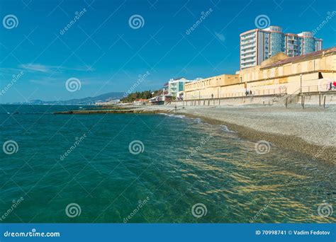 Pebble Beach In Sochi Russia Editorial Photo Image Of Resort Coast