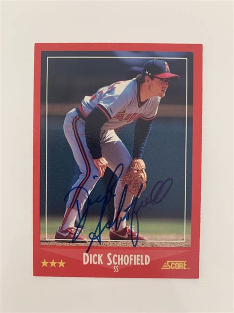 Dick Schofield Signed Baseball Card EstateSales Org